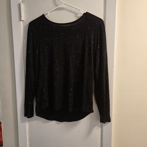 Old Navy Black Glitter Blouse Size XL
